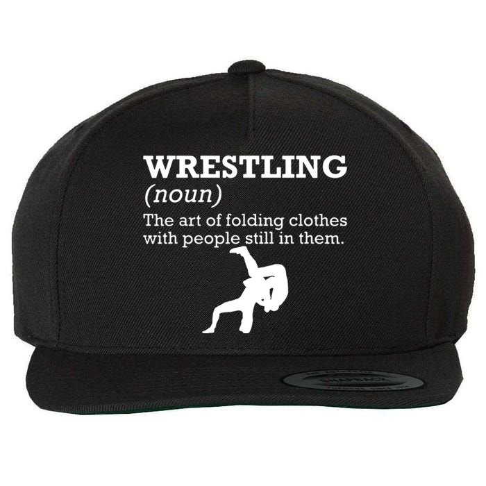 Funny Definition Wrestling Wrestler Wool Snapback Cap