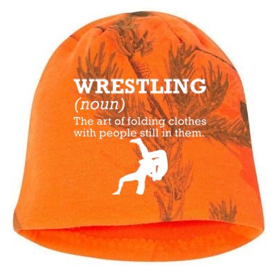 Funny Definition Wrestling Wrestler Kati - Camo Knit Beanie