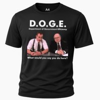 Funny D.O.G.E. What Would You Say You Do Here? Cooling Performance Crew T-Shirt