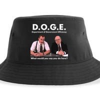 Funny D.O.G.E. What Would You Say You Do Here? Sustainable Bucket Hat