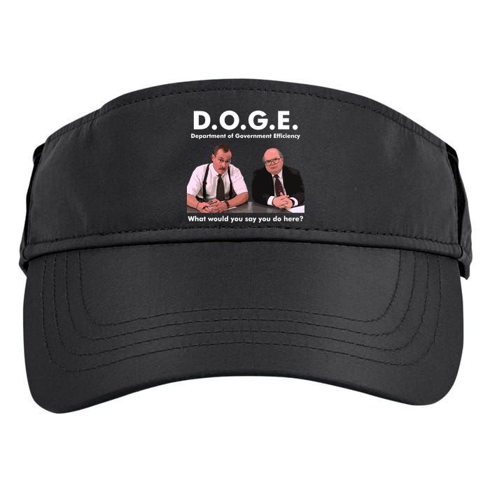 Funny D.O.G.E. What Would You Say You Do Here? Adult Drive Performance Visor
