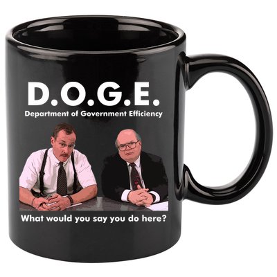 Funny D.O.G.E. What Would You Say You Do Here? 11oz C Handle Ceramic Mug
