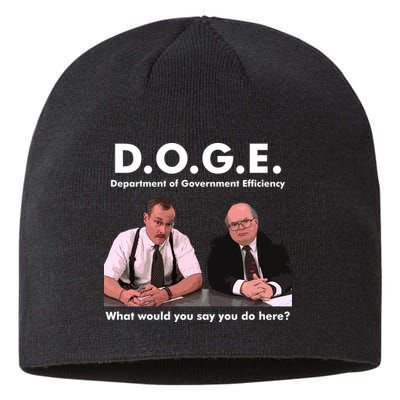 Funny D.O.G.E. What Would You Say You Do Here? Sustainable Beanie