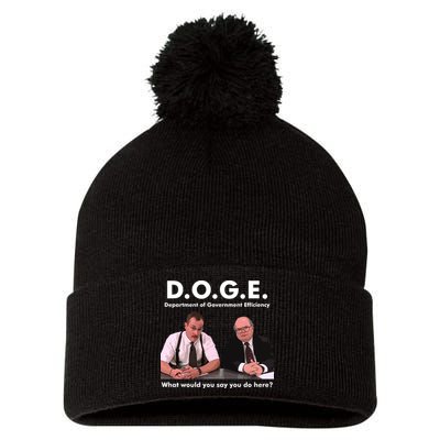 Funny D.O.G.E. What Would You Say You Do Here? Pom Pom 12in Knit Beanie