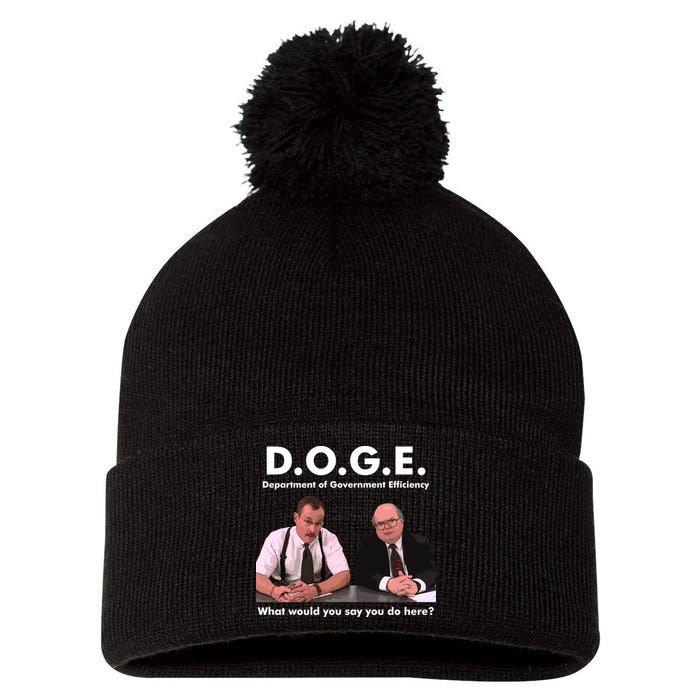 Funny D.O.G.E. What Would You Say You Do Here? Pom Pom 12in Knit Beanie