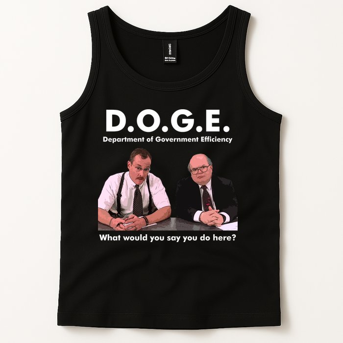 Funny D.O.G.E. What Would You Say You Do Here? Tank Top