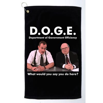 Funny D.O.G.E. What Would You Say You Do Here? Golf Towel
