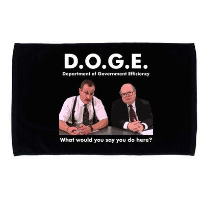 Funny D.O.G.E. What Would You Say You Do Here? Microfiber Hand Towel