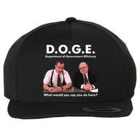 Funny D.O.G.E. What Would You Say You Do Here? Wool Snapback Cap