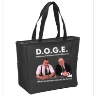 Funny D.O.G.E. What Would You Say You Do Here? Zip Tote Bag
