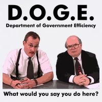 Funny D.O.G.E. What Would You Say You Do Here? Garment-Dyed Sweatshirt