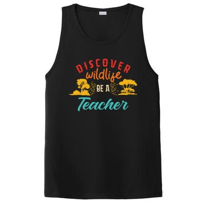 Funny Discover Wildlife Be A Teacher PosiCharge Competitor Tank