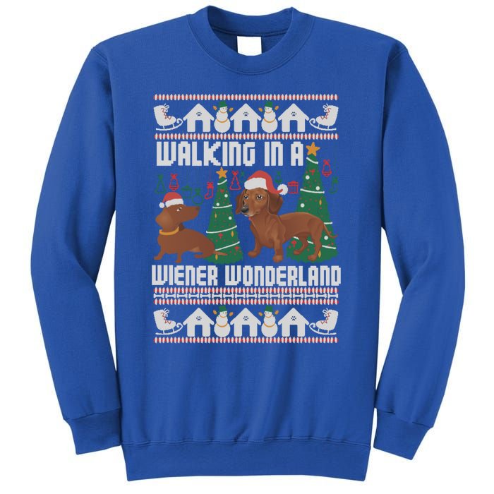 Funny Dachshund Walking In A Wiener Wonderland Family Pets Great Gift Sweatshirt