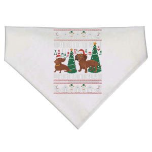 Funny Dachshund Walking In A Wiener Wonderland Family Pets Great Gift USA-Made Doggie Bandana