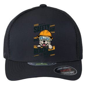 Funny Dog World Day For Safety And Health At Work 2024 Funny Gift Flexfit Unipanel Trucker Cap