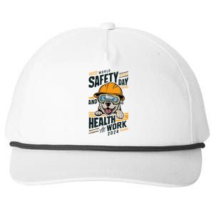 Funny Dog World Day For Safety And Health At Work 2024 Funny Gift Snapback Five-Panel Rope Hat