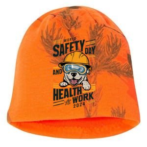 Funny Dog World Day For Safety And Health At Work 2024 Funny Gift Kati - Camo Knit Beanie