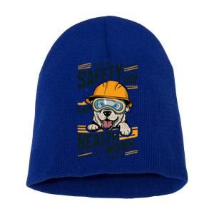 Funny Dog World Day For Safety And Health At Work 2024 Funny Gift Short Acrylic Beanie