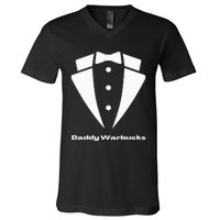 funny Daddy Warbucks from Annie Tuxedo V-Neck T-Shirt