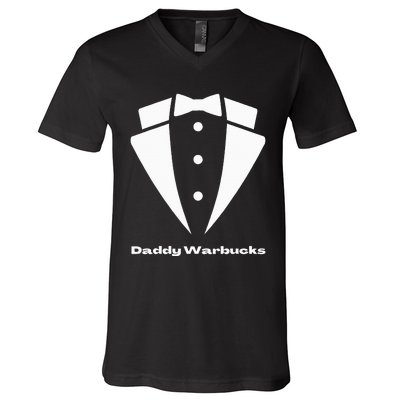 funny Daddy Warbucks from Annie Tuxedo V-Neck T-Shirt