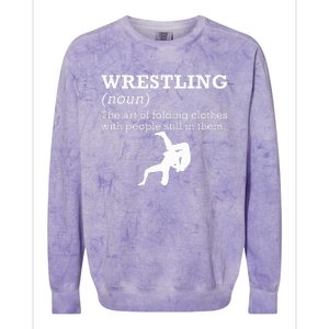 Funny Definition Wrestling Wrestler Colorblast Crewneck Sweatshirt