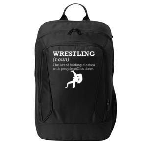 Funny Definition Wrestling Wrestler City Backpack