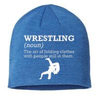 Funny Definition Wrestling Wrestler Sustainable Beanie