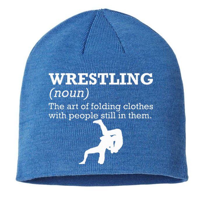 Funny Definition Wrestling Wrestler Sustainable Beanie