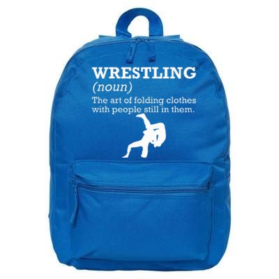 Funny Definition Wrestling Wrestler 16 in Basic Backpack