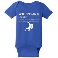 Funny Definition Wrestling Wrestler Baby Bodysuit