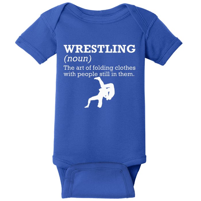 Funny Definition Wrestling Wrestler Baby Bodysuit