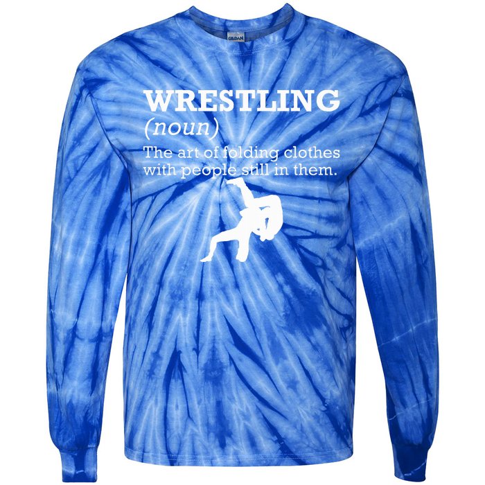 Funny Definition Wrestling Wrestler Tie-Dye Long Sleeve Shirt