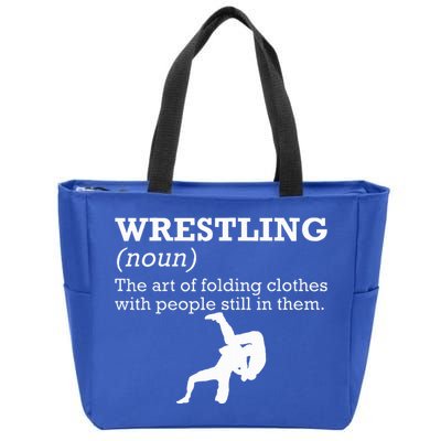 Funny Definition Wrestling Wrestler Zip Tote Bag