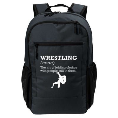 Funny Definition Wrestling Wrestler Daily Commute Backpack