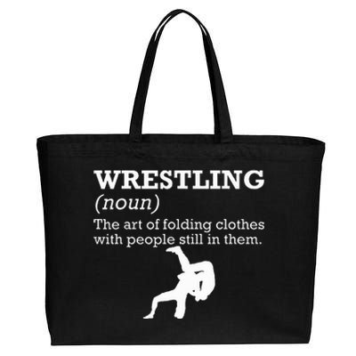 Funny Definition Wrestling Wrestler Cotton Canvas Jumbo Tote