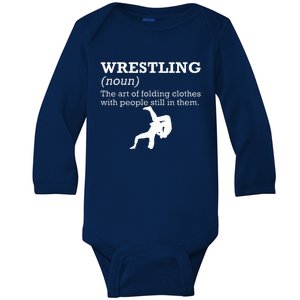 Funny Definition Wrestling Wrestler Baby Long Sleeve Bodysuit