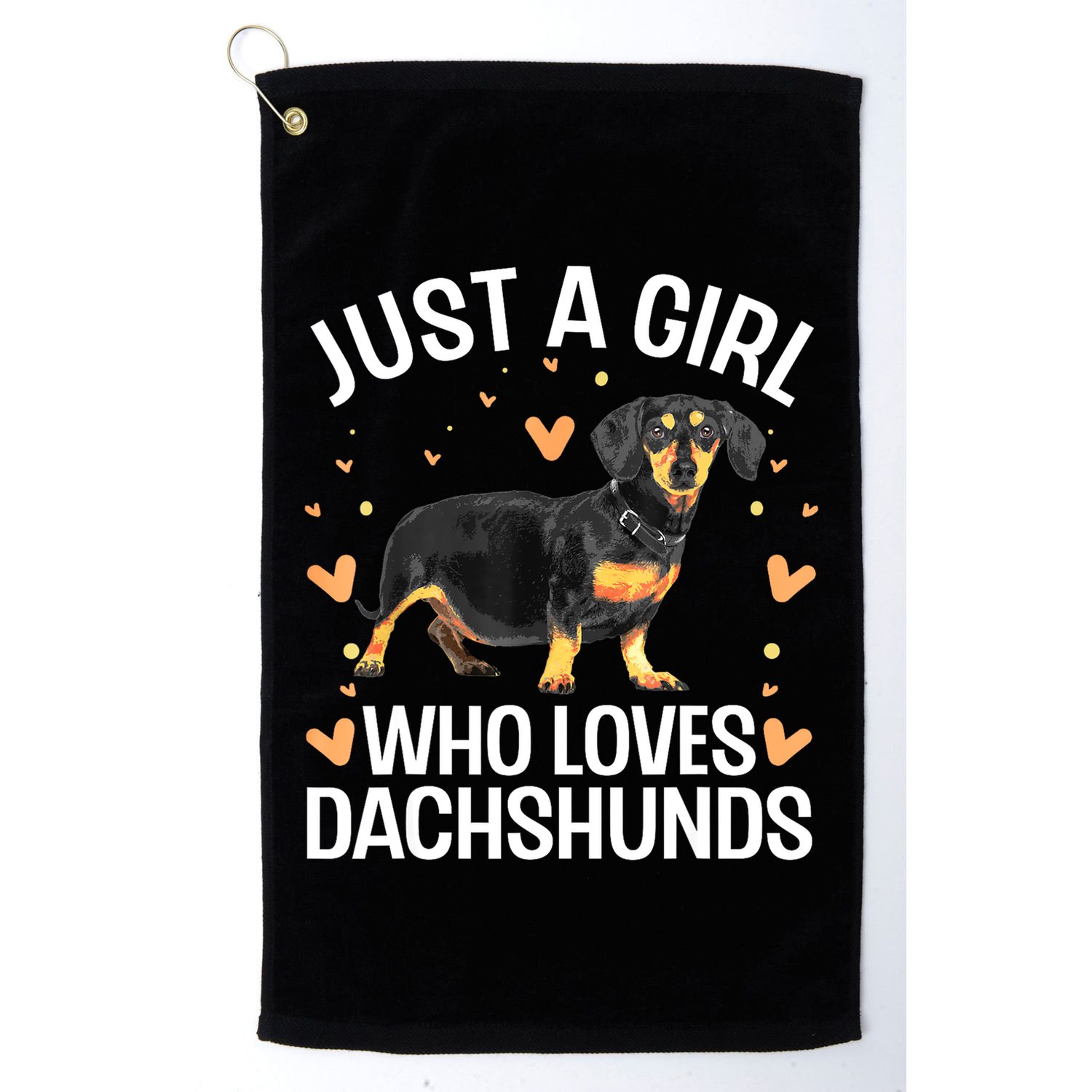 Funny Dachshund Wiener Dog Lover Gift Golf Towel