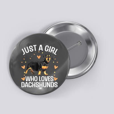 Funny Dachshund Wiener Dog Lover Gift Button
