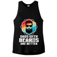 Funny Dads With Beards Are Better Dad Joke Fathers Day Ladies PosiCharge Tri-Blend Wicking Tank