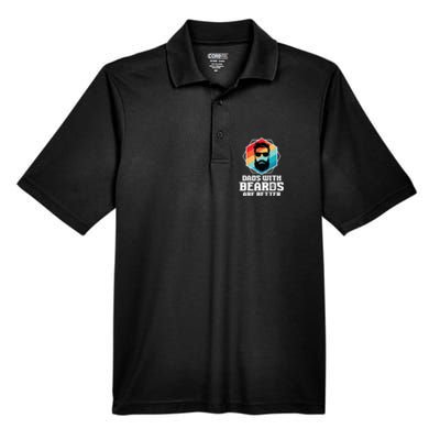 Funny Dads With Beards Are Better Dad Joke Fathers Day Men's Origin Performance Pique Polo