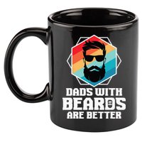 Funny Dads With Beards Are Better Dad Joke Fathers Day 11oz C Handle Ceramic Mug