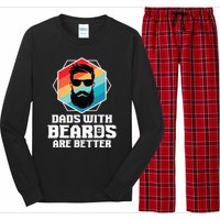 Funny Dads With Beards Are Better Dad Joke Fathers Day Long Sleeve Pajama Set