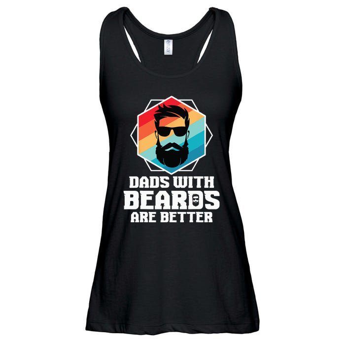 Funny Dads With Beards Are Better Dad Joke Fathers Day Ladies Essential Flowy Tank