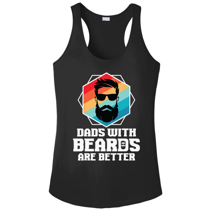 Funny Dads With Beards Are Better Dad Joke Fathers Day Ladies PosiCharge Competitor Racerback Tank