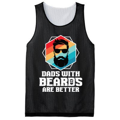 Funny Dads With Beards Are Better Dad Joke Fathers Day Mesh Reversible Basketball Jersey Tank