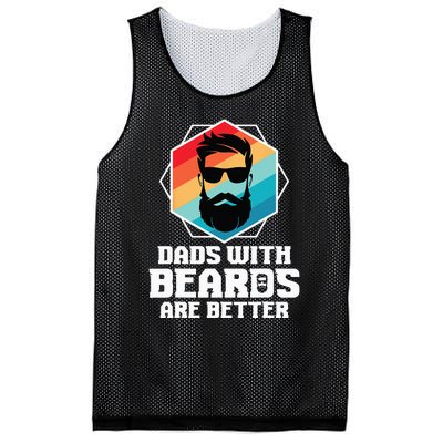 Funny Dads With Beards Are Better Dad Joke Fathers Day Mesh Reversible Basketball Jersey Tank