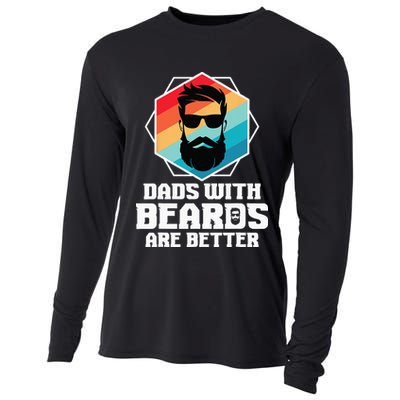 Funny Dads With Beards Are Better Dad Joke Fathers Day Cooling Performance Long Sleeve Crew