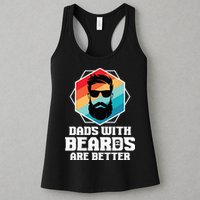 Funny Dads With Beards Are Better Dad Joke Fathers Day Womens Tank Top