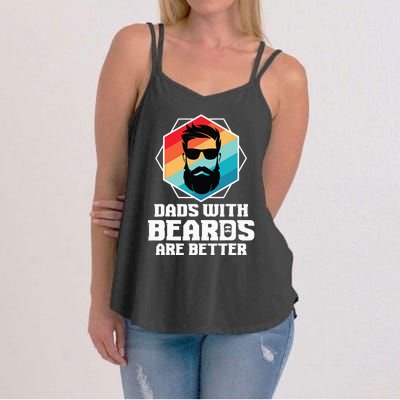 Funny Dads With Beards Are Better Dad Joke Fathers Day Women's Strappy Tank