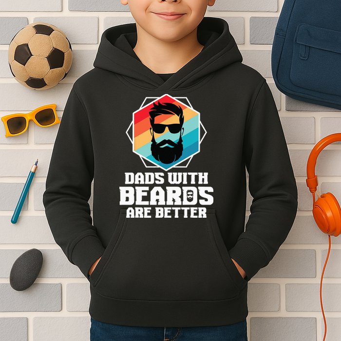 Funny Dads With Beards Are Better Dad Joke Fathers Day Kids Hoodie